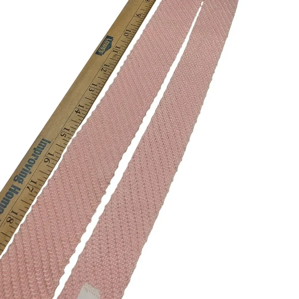 John Henry 100% Cotton Men's KNIT Tie Pink Square End USA 51 1/2